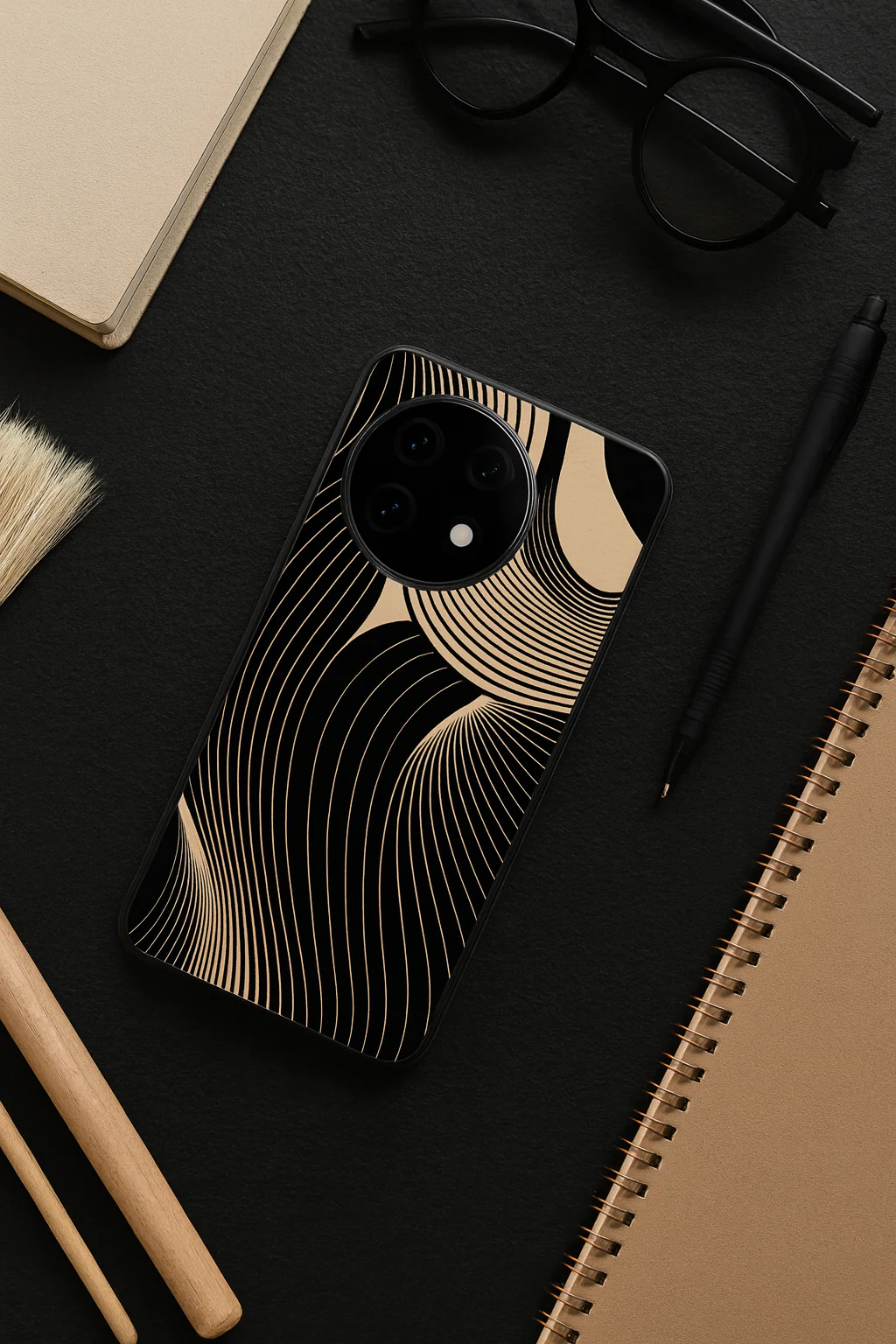 Aesthetic Swirls Premium Glass Back Cover For One Plus 13, 12, 11, 10, Nord Series - Image 5