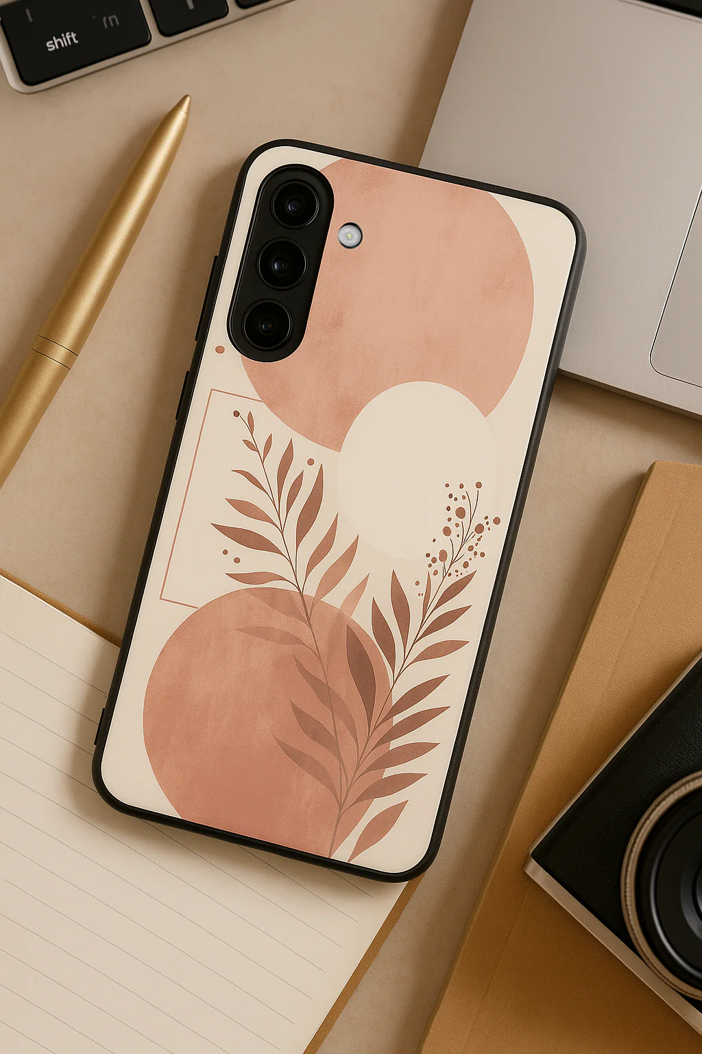 Blush Harmon Premium Glass Back Cover For Galaxy S, A, M & F Series - Image 5