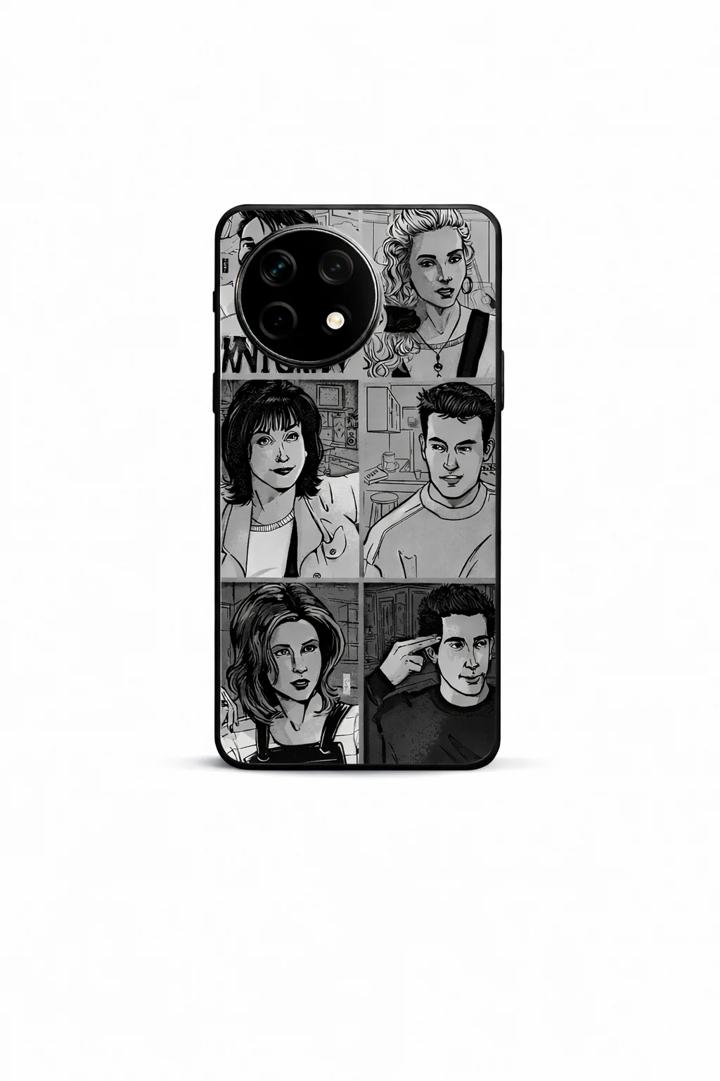 FRIENDS Black & Frame Premium Glass Back Cover For One Plus 13, 12, 11, 10, Nord Series - Image 7
