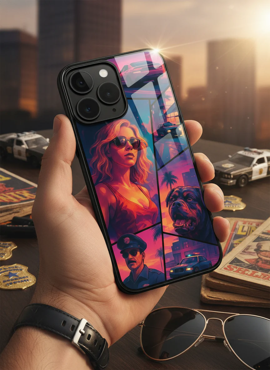 GTA Loading Premium Glass Back Cover For iPhone 11-17 Models - Image 3