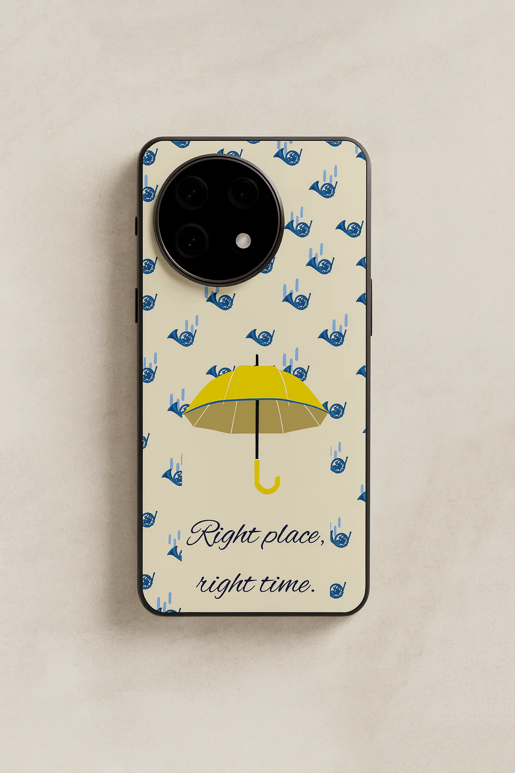 HIMYM Right Place Right Time Premium Glass Back Cover For One Plus 13, 12, 11, 10, Nord Series - Image 5