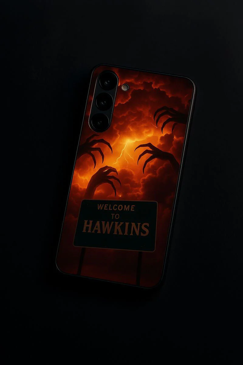 STRANGER THINGS- Inferno Of Hawkins Premium Glass Back Cover For Galaxy S, A, M & F Series - Image 6