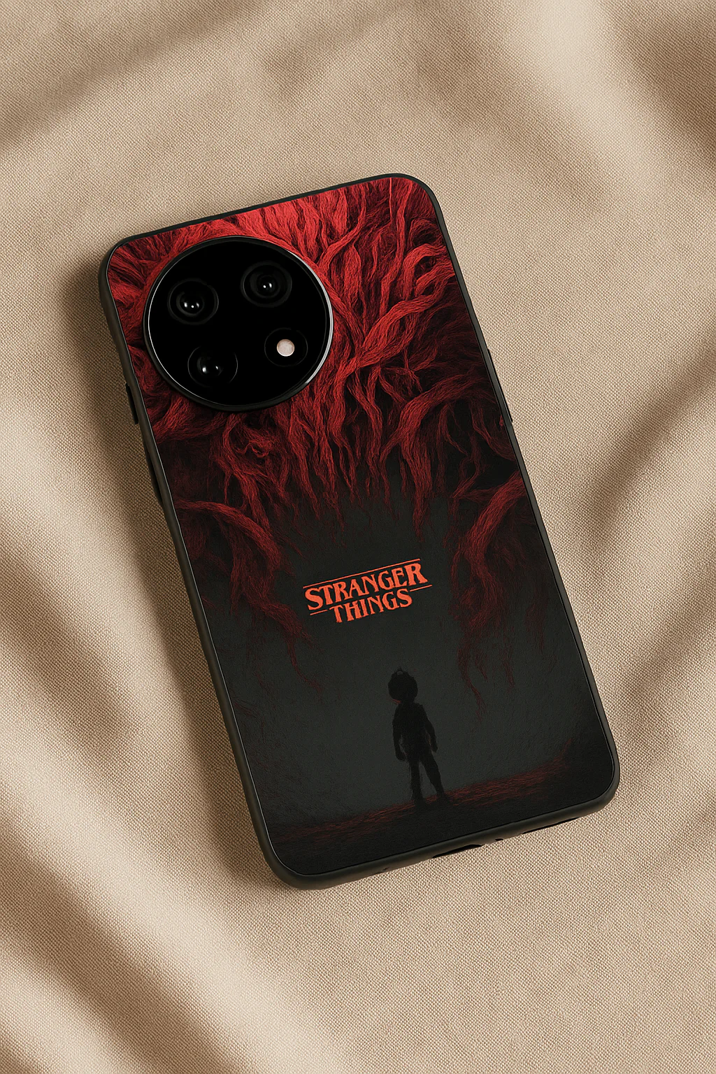 STRANGER THINGS- Stranger Dark Roots Premium Glass Back Cover For One Plus 13, 12, 11, 10, Nord Series - Image 6